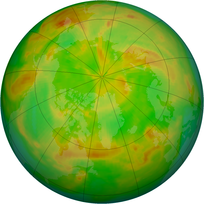 Arctic ozone map for 15 June 1980